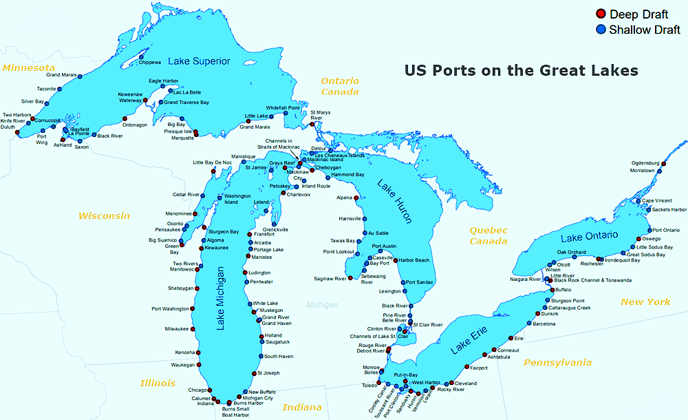 Great Lakes shipping and industrial connectivity